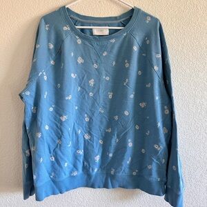 Lucky brand daisy crew neck sweatshirt